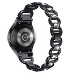 Metal Head Oval Diamond Stainless Steel Watch Band, For Samsung Galaxy Watch 7 40mm / 44mm