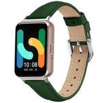 Slim Genuine Leather Watch Band, For Samsung Galaxy Fit3