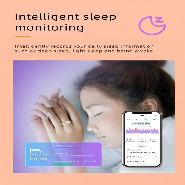 R18 SIZE 10 Smart Ring, Support Heart Rate / Blood Oxygen / Sleep / Care For Faimilies