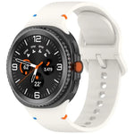 For Samsung Galaxy Watch8 / Watch8 Classic Stitched Solid Color Silicone Watch Band, S, M
