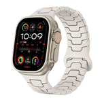 Steel Dragon Scale Magnetic Silicone Watch Band, For Apple Watch 46mm / 49mm / 45mm / 44mm