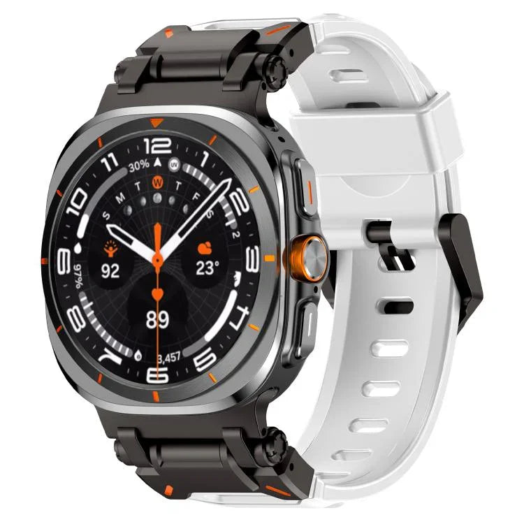 Explorer Metal Head Fluororubber Watch Band, For Samsung Galaxy Watch Ultra 47mm / Ultra 2025