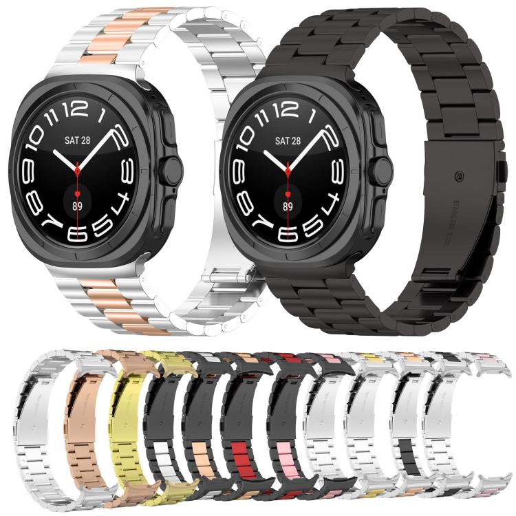 Three Beads Stainless Steel Watch Band with Removal Tool, For Samsung Galaxy Watch8 / Watch8 Classic