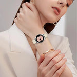 Lychee Texture Silver Turtle Back Buckle Leather Watch Band, For Samsung Galaxy Watch 7 40 / 44mm