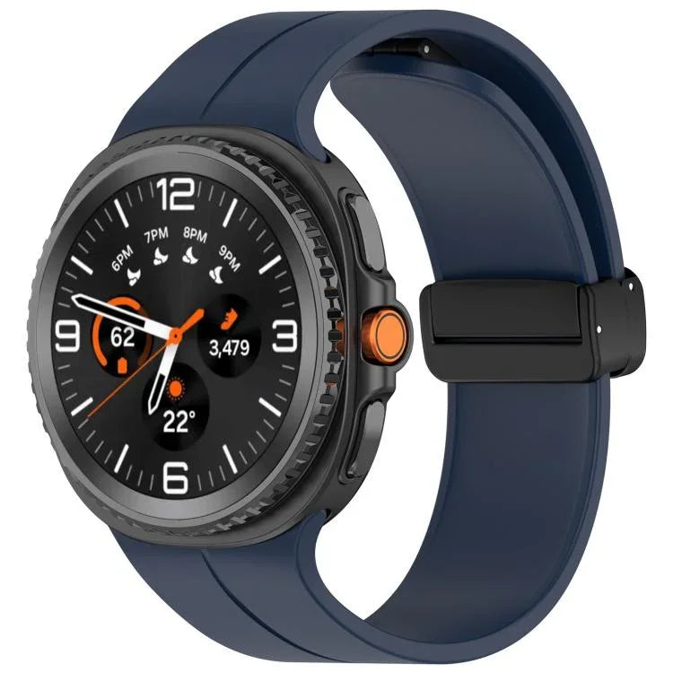 Folding Magnetic Buckle Silicone Watch Band, For Samsung Galaxy Watch8 / Watch8 Classic