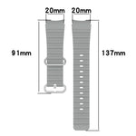 Marine Silver Buckle Silicone Watch Band, For Samsung Galaxy Watch 7 40 / 44mm