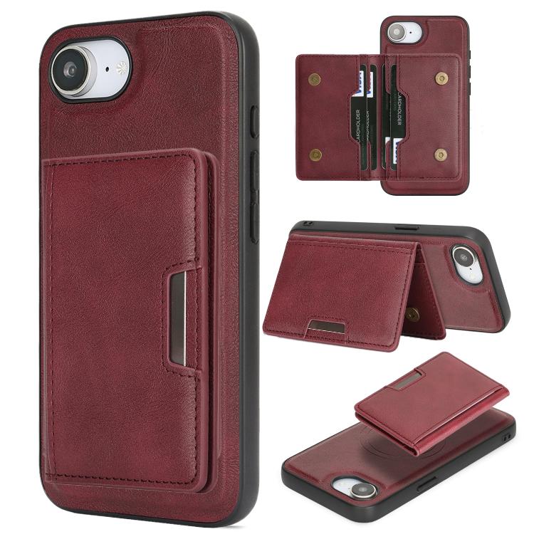 Kalebol Strong MagSafe Magnetic Two-Fold Card Bag Leather Phone Case, For iPhone Fold, For iPhone 18 Pro, For iPhone 18 Pro Max, For iPhone 17 Pro Max, For iPhone 17 Pro, For iPhone 17, For iPhone Air, For iPhone 17e / 16e