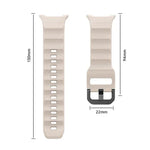Wave Black Buckle Silicone Watch Band, For Samsung Galaxy Watch8 / Watch8 Classic