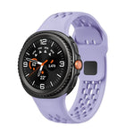 Hole Style Black Reverse Buckle Silicone Watch Band, For Samsung Galaxy Watch8 / Watch8 Classic