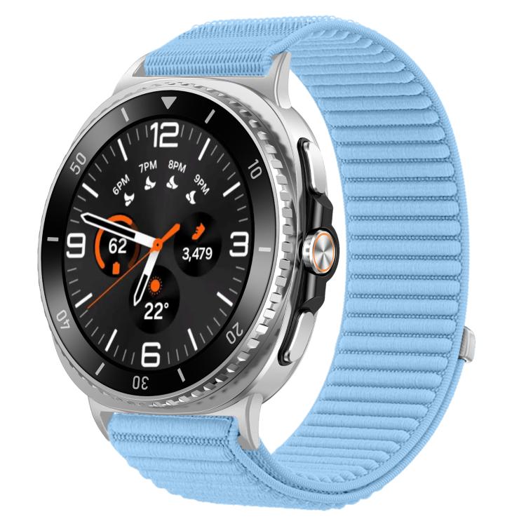 Woven Nylon Hook And Loop Fastener Metal Interface Watch Band, For Samsung Galaxy Watch8 / Watch8 Classic