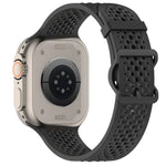 Breathable Holes Silicone Watch Band, For Apple Watch 46mm / 49mm / 45mm / 44mm