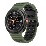 Ocean Style Quick Release Buckle Two Color Silicone Watch Band, For Samsung Galaxy Watch8 / Watch8 Classic