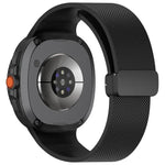 Small Plaid Texture Magnetic Buckle Silicone Watch Band, For Samsung Galaxy Watch8 / Watch8 Classic