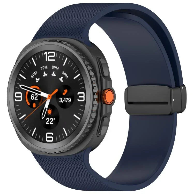 Small Plaid Texture Magnetic Buckle Silicone Watch Band, For Samsung Galaxy Watch8 / Watch8 Classic