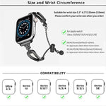 U-Shaped Diamond Bracelet Zinc Alloy Watch Band, For Apple Watch 46mm / 49mm / 45mm / 44mm, For Apple Watch 42mm / 41mm / 40mm / 38mm