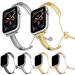 White Stone Love Bracelet Zinc Alloy Watch Band, For Apple Watch 46mm / 49mm / 45mm / 44mm, For Apple Watch 42mm / 41mm / 40mm / 38mm