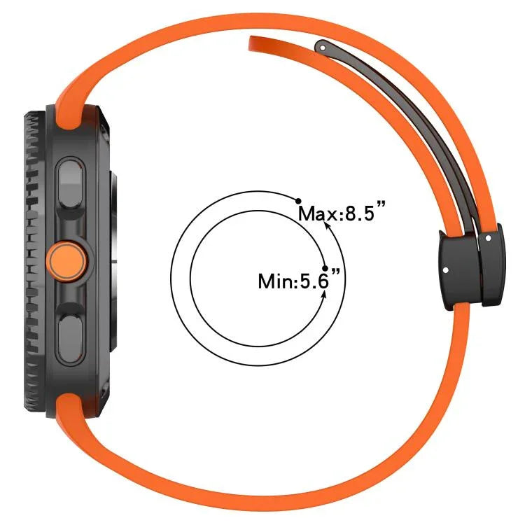 Fold Magnetic Buckle Silicone Watch Band, For Samsung Galaxy Watch8 / Watch8 Classic