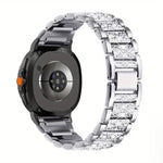 Triple Beads Diamond Metal Watch Band, For Samsung Galaxy Watch8 / Watch8 Classic