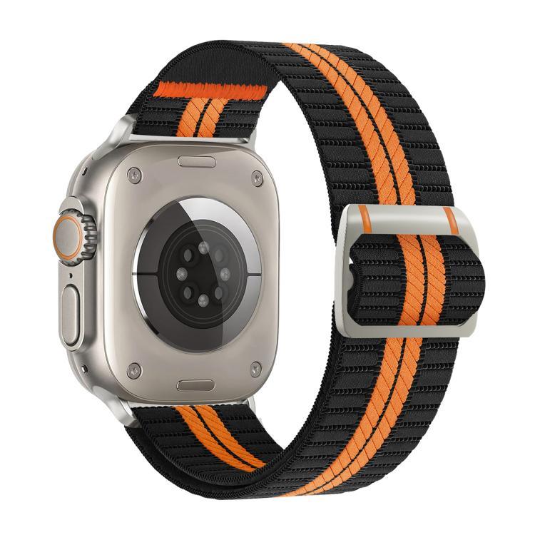 Watchman Mechanical Buckle Nylon Watch Band, For Apple Watch 46mm / 49mm / 45mm / 44mm, For Apple Watch 42mm / 41mm / 40mm / 38mm