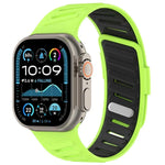 Oblique Buckle Breathable Two-Color Silicone Watch Band, For Apple Watch 46mm / 49mm / 45mm / 44mm