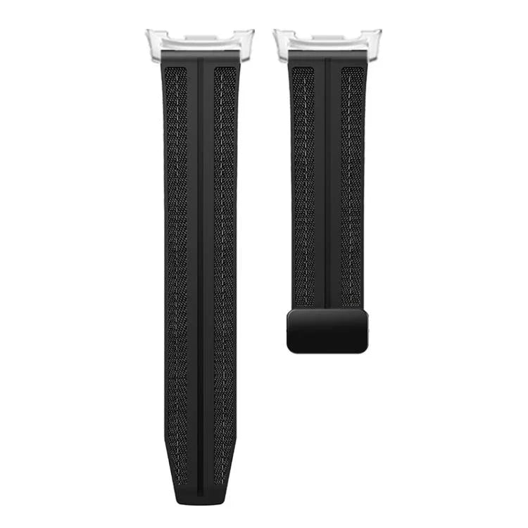 Fold Magnetic Buckle Hybrid Nylon Silicone Watch Band, For Samsung Galaxy Watch8 / Watch8 Classic