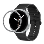 Speed Bezel and Solid Color Stitched Silicone Watch Band, For Samsung Galaxy Watch8 44mm, For Samsung Galaxy Watch8 40mm