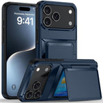 Kalebol Flip Card Wallet Holder Shockproof Phone Case, For iPhone 17 Pro Max, For iPhone 17 Pro, For iPhone 17, For iPhone Air, For iPhone 16 Pro Max, For iPhone 16 Pro, For iPhone 16 Plus, For iPhone 16