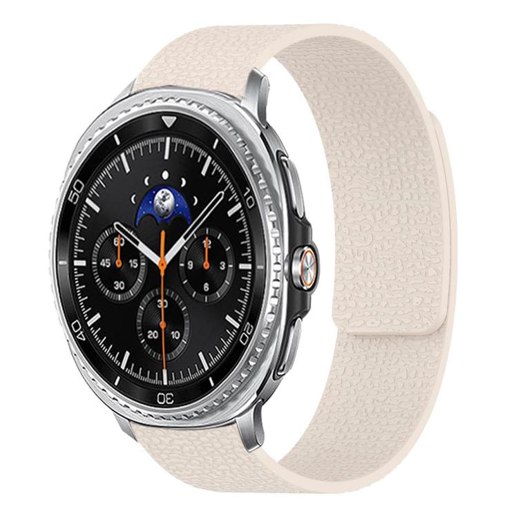 Lychee Texture Soft Magnetic Silicone Watch Band, For Samsung Galaxy Watch Ultra 47mm / Ultra 2025, For Samsung Galaxy Watch8 / 8 Classic