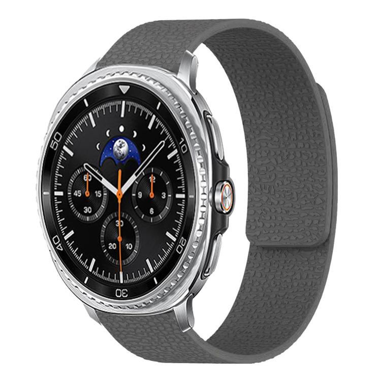 Lychee Texture Soft Magnetic Silicone Watch Band, For Samsung Galaxy Watch Ultra 47mm / Ultra 2025, For Samsung Galaxy Watch8 / 8 Classic
