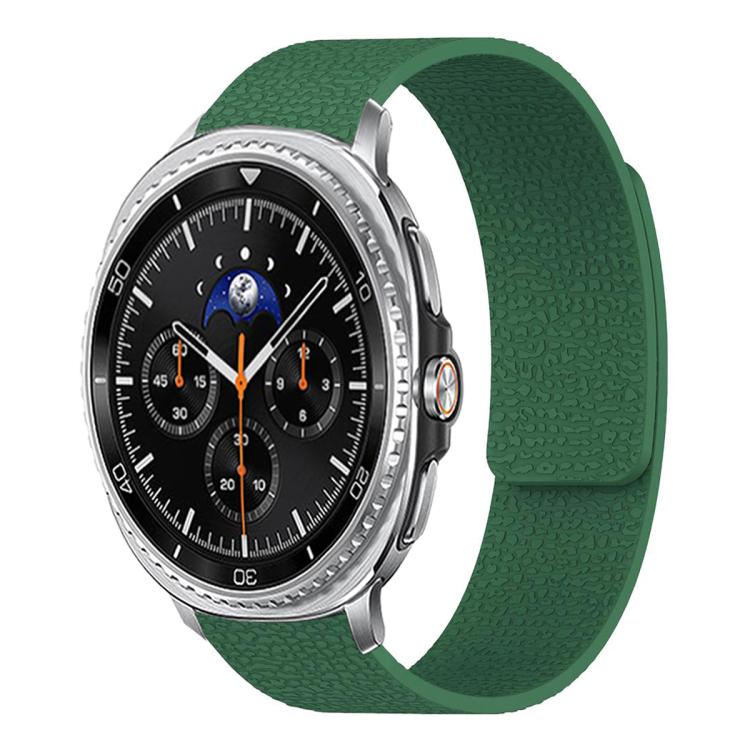 Lychee Texture Soft Magnetic Silicone Watch Band, For Samsung Galaxy Watch Ultra 47mm / Ultra 2025, For Samsung Galaxy Watch8 / 8 Classic