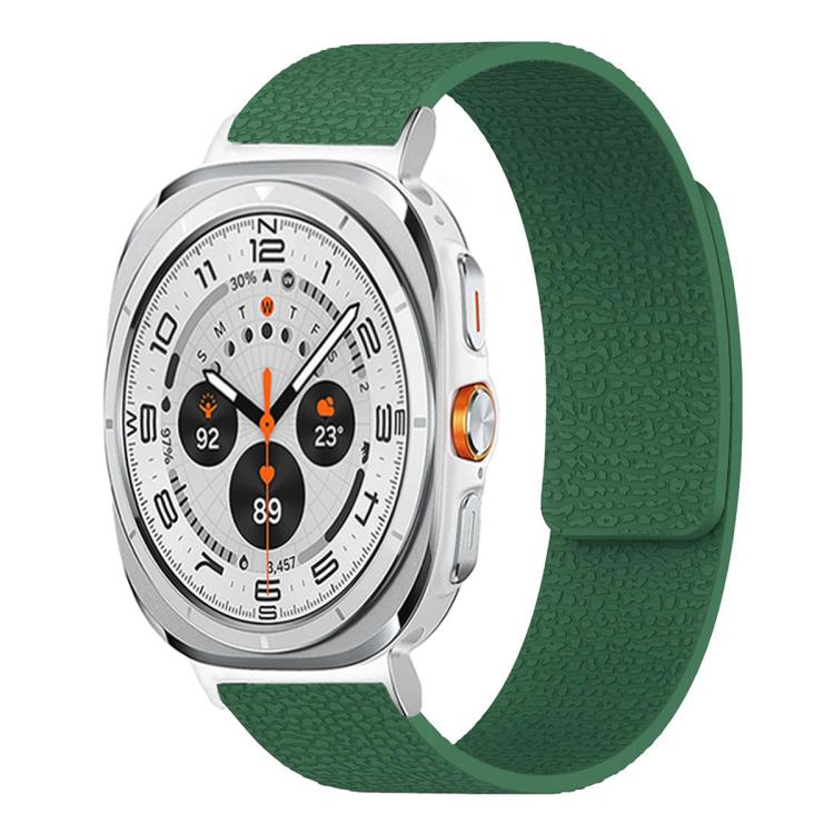 Lychee Texture Soft Magnetic Silicone Watch Band, For Samsung Galaxy Watch Ultra 47mm / Ultra 2025, For Samsung Galaxy Watch8 / 8 Classic