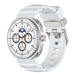 Silver Buckle Silicone Watch Band, For Samsung Galaxy Watch8 / Watch8 Classic