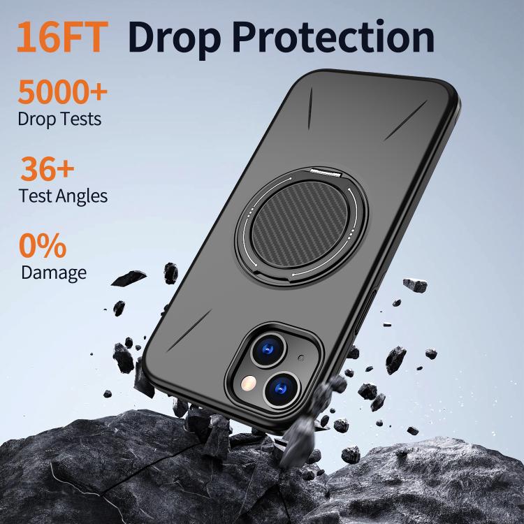 Kalebol Magnetic MagSafe Rotation Holder PC Phone Case, For iPhone 15, For iPhone 14, For iPhone 14 Pro, For iPhone 14 Pro Max, For iPhone 13 Pro Max, For iPhone 13 Pro
