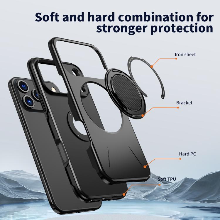 Kalebol Magnetic MagSafe Rotation Holder PC Phone Case, For iPhone 18 Pro, For iPhone 18 Pro Max, For iPhone 17 Pro Max, For iPhone 17 Pro, For iPhone 17, For iPhone Air