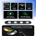 R100 SIZE 7 Smart Ring, Support Heart Rate / Blood Oxygen / Sleep Monitoring / Remote Photography