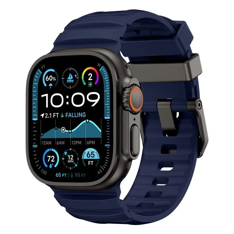 Rock-Peak Silicone Watch Band, For Apple Watch 46mm / 49mm / 45mm / 44mm