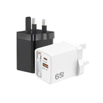 FC1 3-in-1 70cm Retractable Type-C Cable, PD3.0, QC3.0 USB Phone Charger, UK Plug, UK Plug
