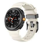Black Buckle Sports Silicone Watch Band, For Samsung Galaxy Watch8 / Watch8 Classic