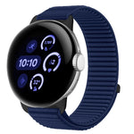 Woven Nylon Hook And Loop Fastener Metal Interface Watch Band, For Google Pixel Watch 4 / Watch 3 45mm, For Google Pixel Watch 4 / 3 / 2 / 1 41mm