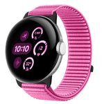 Woven Nylon Hook And Loop Fastener Metal Interface Watch Band, For Google Pixel Watch 4 / Watch 3 45mm, For Google Pixel Watch 4 / 3 / 2 / 1 41mm