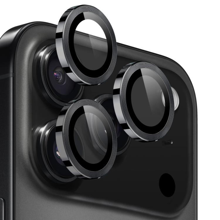 NORTHJO Camera Lens Protector CD Metal Ring Tempered Glass Film, For iPhone 17 Pro / 17 Pro Max