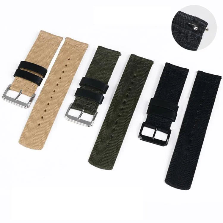 Quick Release Buckle Canvas Woven Nylon Watch Band, For Apple Watch 46mm / 49mm / 45mm / 44mm, For Apple Watch 42mm / 41mm / 40mm / 38mm
