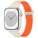Water Wood Grain Small Waist Magnetic Silicone Watch Band, For Apple Watch 46mm / 49mm / 45mm / 44mm, For Apple Watch 42mm / 41mm / 40mm / 38mm