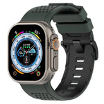 Check Design Breathable Silicone Watch Band, For Apple Watch 46mm / 49mm / 45mm / 44mm