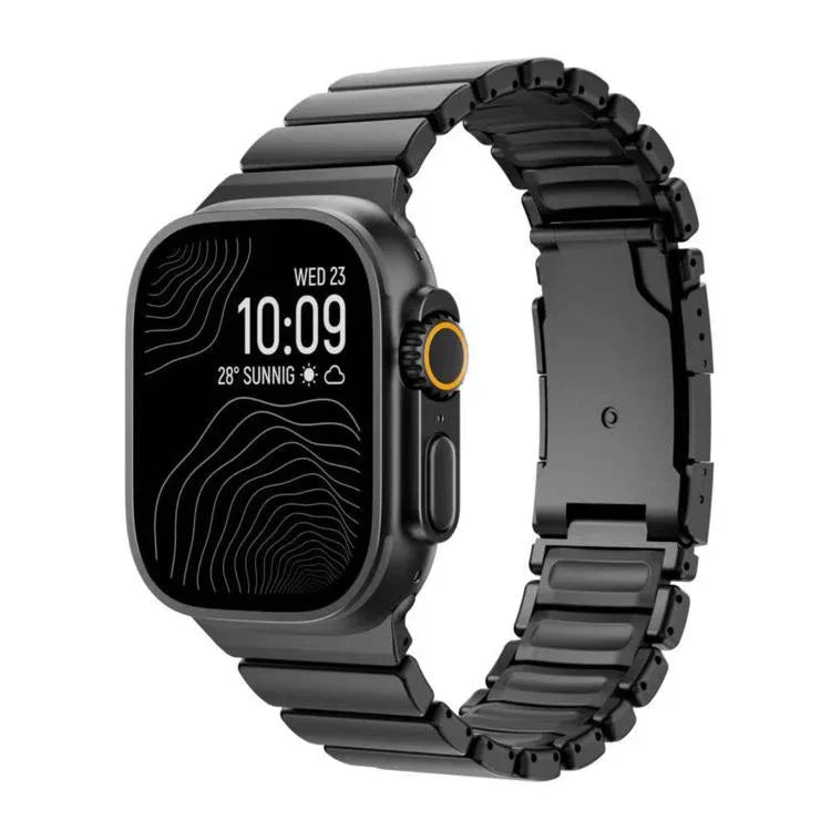 Turtle Buckle Dual-Color Titanium Metal Silicone Watch Band, For Apple Watch 46mm/ 49mm / 45mm / 44mm