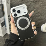 Frameless Leather-Skin PC MagSafe Holder Phone Case, For iPhone 17 Pro Max, For iPhone 17 Pro, For iPhone 17, For iPhone Air, For iPhone 16 Pro Max, For iPhone 16 Pro