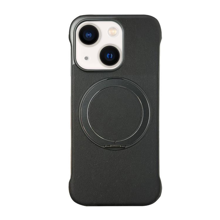 Frameless Leather-Skin PC MagSafe Holder Phone Case, For iPhone 14 Plus, For iPhone 14, For iPhone 14 Pro, For iPhone 14 Pro Max, For iPhone 13 Pro Max, For iPhone 13 Pro