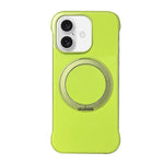 Frameless Leather-Skin PC MagSafe Holder Phone Case, For iPhone 16 Plus, For iPhone 16, For iPhone 15 Pro Max, For iPhone 15 Pro, For iPhone 15 Plus, For iPhone 15