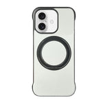 Frameless Leather-Skin PC MagSafe Holder Phone Case, For iPhone 17 Pro Max, For iPhone 17 Pro, For iPhone 17, For iPhone Air, For iPhone 16 Pro Max, For iPhone 16 Pro