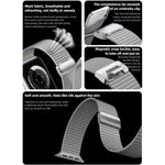 Milanese Magnetic Buckle Full Titanium Metal Watch Band, For Apple Watch 46mm / 49mm / 45mm / 44mm